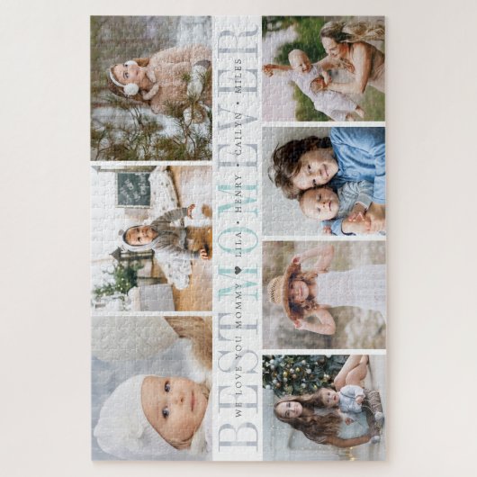 Beste mama ooit | Aangepast bericht en Kind fotoco Legpuzzel (Verticaal)