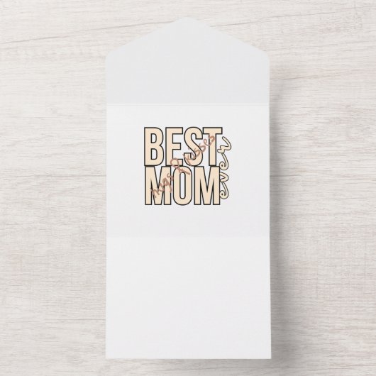 Beste mama ooit all in one uitnodiging (Binnen)