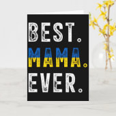 Beste mama ooit! Beste Oekraïense moeder Kaart (Gele Bloem)
