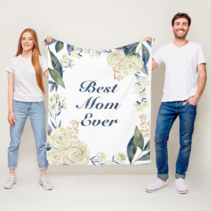Beste mama ooit    blauwe Moederdag Fleece Deken