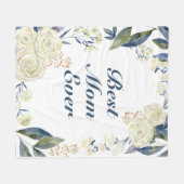 Beste mama ooit |  blauwe Moederdag Fleece Deken (Voorkant (Horizontaal))