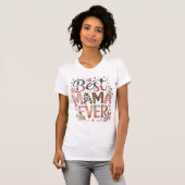 Beste mama ooit Boho bloemen T-shirt (Voorkant volledig)