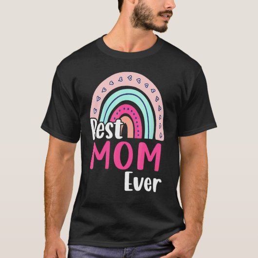 Beste mama ooit Boho Rainbow Happy Moederdag Gran T-shirt (Voorkant)