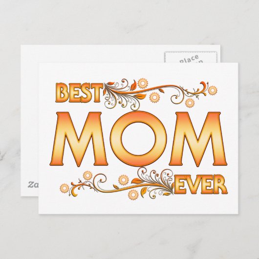 Beste mama ooit briefkaart (Voorkant / Achterkant)