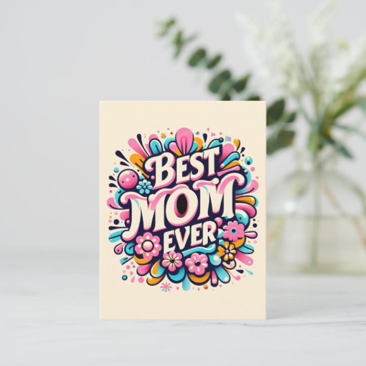 Beste mama ooit briefkaart (Staand voorkant)
