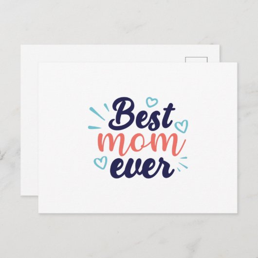 Beste mama ooit briefkaart (Voorkant / Achterkant)