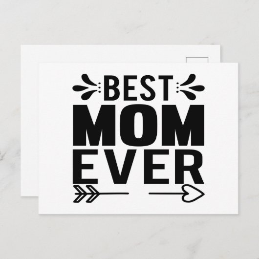 Beste mama ooit! briefkaart (Voorkant / Achterkant)