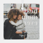 Beste mama ooit | Citaat- en fotocadeau Glas Ornament (Achterkant)