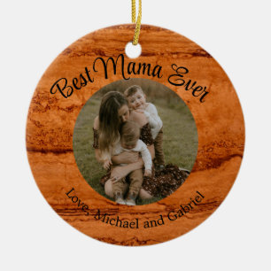 Beste Mama ooit, Copper Canyon Graniet, amber goud Keramisch Ornament