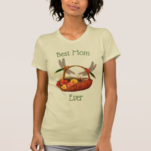 Beste mama ooit dragonflies - Bloemmandje T-shirt