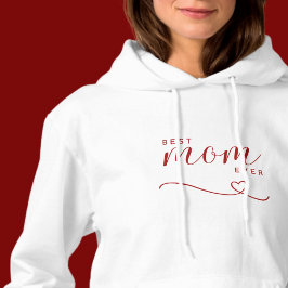 "Beste mama ooit" eenvoudig rood hart Hoodie