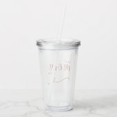 "Beste mama ooit" eenvoudig rood script Acryl Drinkbeker (Achterkant)