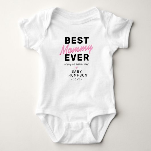 Beste mama ooit | Eerste Moederdag Baby Bodysuit (Voorkant)