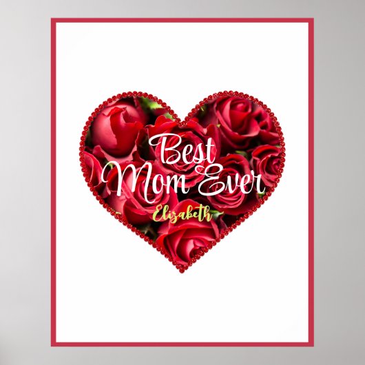 Beste mama ooit Ever Elegant Keepomwille Flowers M Poster (Voorkant)