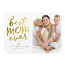 Beste mama ooit | Faux Gold Foil