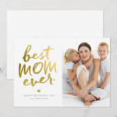 Beste mama ooit | Faux Gold Foil (Voorkant / Achterkant)