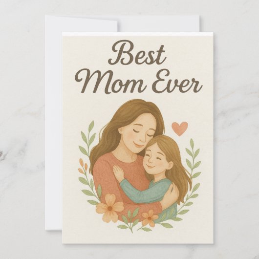 Beste mama ooit feestdagenkaart (Voorkant)