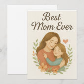 Beste mama ooit feestdagenkaart (Voorkant / Achterkant)
