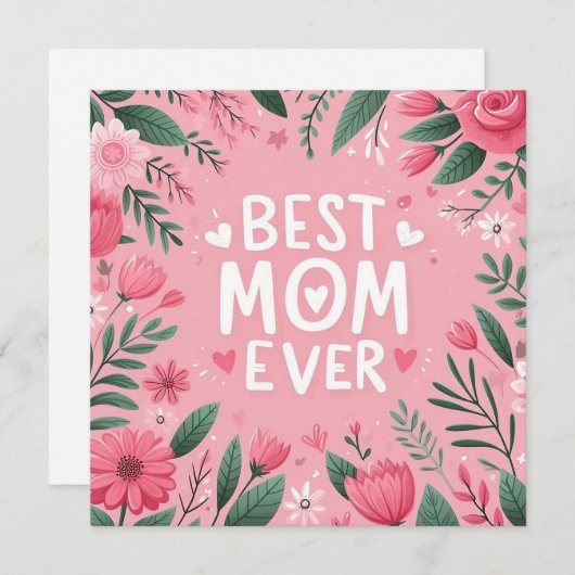 Beste mama ooit feestdagenkaart (Voorkant / Achterkant)
