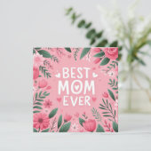 Beste mama ooit feestdagenkaart (Staand voorkant)