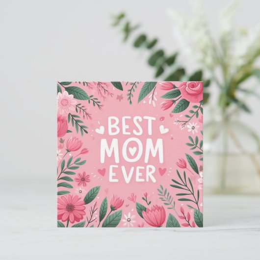 Beste mama ooit feestdagenkaart (Staand voorkant)