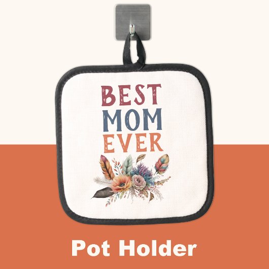 Beste mama ooit floraal pannenlap