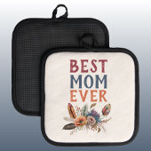 Beste mama ooit floraal pannenlap