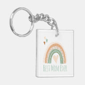 Beste mama ooit Foto Boho Rainbow Sleutelhanger (Voorkant Links)