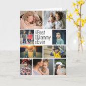 Beste mama ooit foto collage moederdag kaart (Gele Bloem)