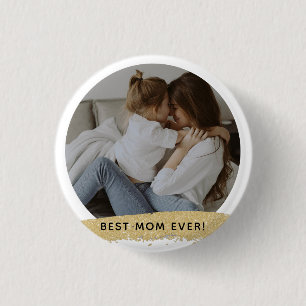 Beste mama ooit - Foto Moederdag Gift Ronde Button 3,2 Cm