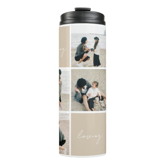 Beste mama ooit | Fotocollage | Aangepaste naam Thermosbeker (Voorkant)