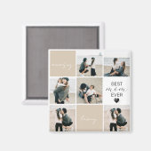 Beste mama ooit | Fotocollage | Mocha Magneet (Voorkant / Achterkant)