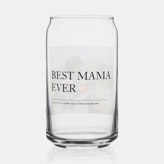 Beste mama ooit | Gelukkige Moederdag Blikvorm Glas (Voorkant)
