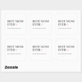 Beste mama ooit | Gelukkige Moederdag Vierkante Sticker (Vel)