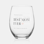 Beste mama ooit | Gelukkige Moederdag Wijnglas Zonder Voet (Voorkant)