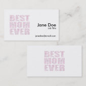 Beste mama ooit - Geometrische driehoek met laag p Visitekaartje (Voorkant / Achterkant)