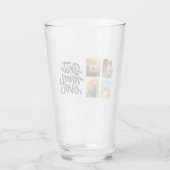 Beste mama ooit gepersonaliseerd 4 Foto collage Glas (Achterkant)