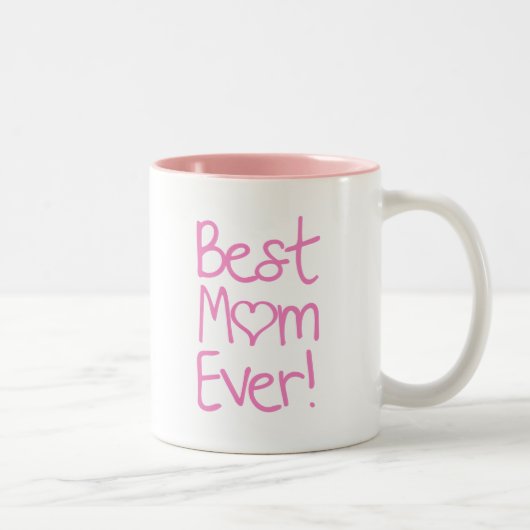 Beste mama ooit! Gepersonaliseerd Tweekleurige Koffiemok (Rechts)