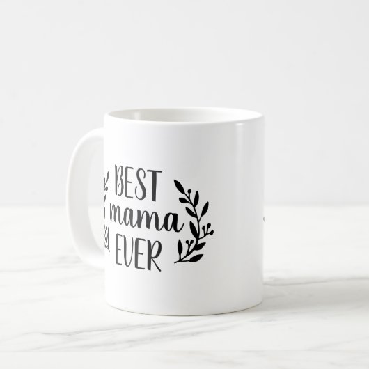 Beste mama ooit gepersonaliseerde koffie Mok (Voorkant links)