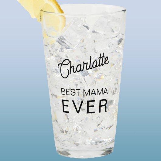 Beste Mama ooit gepersonaliseerde naam Glas