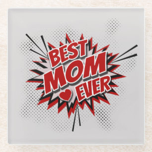 Beste mama ooit glazen onderzetter