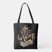 Beste mama ooit Gold Glitter Quote Moederdag tot Tote Bag (Achterkant)