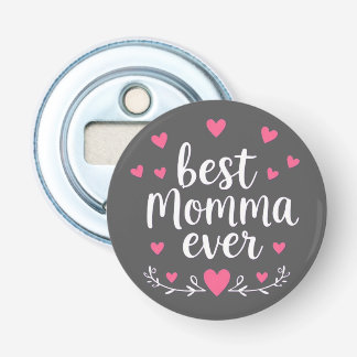 Beste mama ooit grijs button flesopener