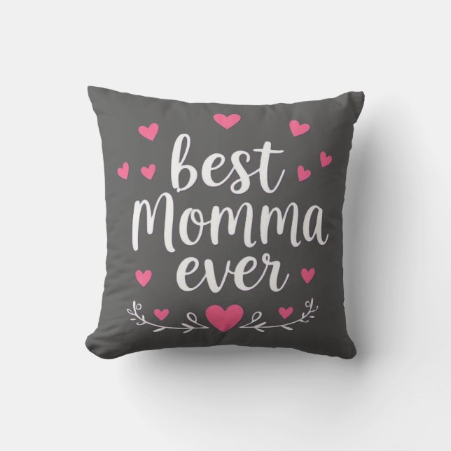 Beste mama ooit grijs kussen (Voorkant)