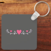 Beste mama ooit grijs sleutelhanger (Achterkant)
