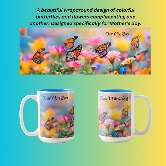 Beste mama ooit, Happy Moederdag Tweekleurige Koffiemok