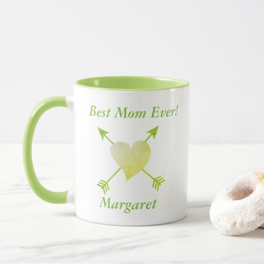 Beste mama-ooit-hartthema mok (Met donut)