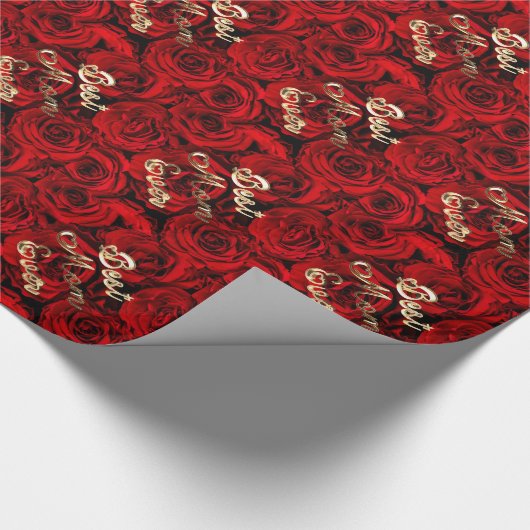 Beste mama ooit hoort rode rozen Floral Cadeaupapier (Hoek)