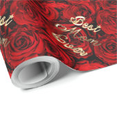 Beste mama ooit hoort rode rozen Floral Cadeaupapier (Rol Hoek)