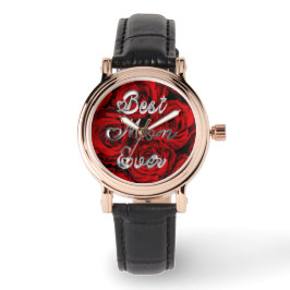 Beste mama ooit hoort rode rozen Floral Horloge